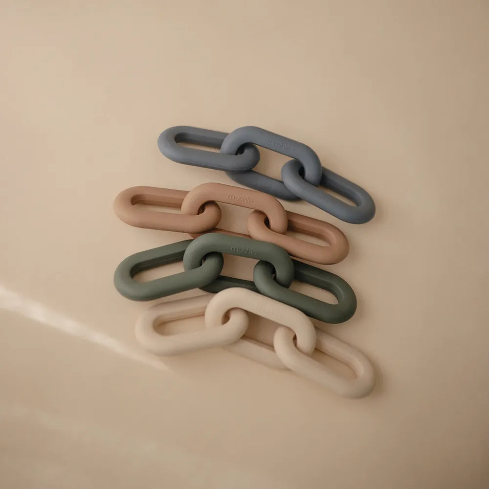 Mushie chain bite ring