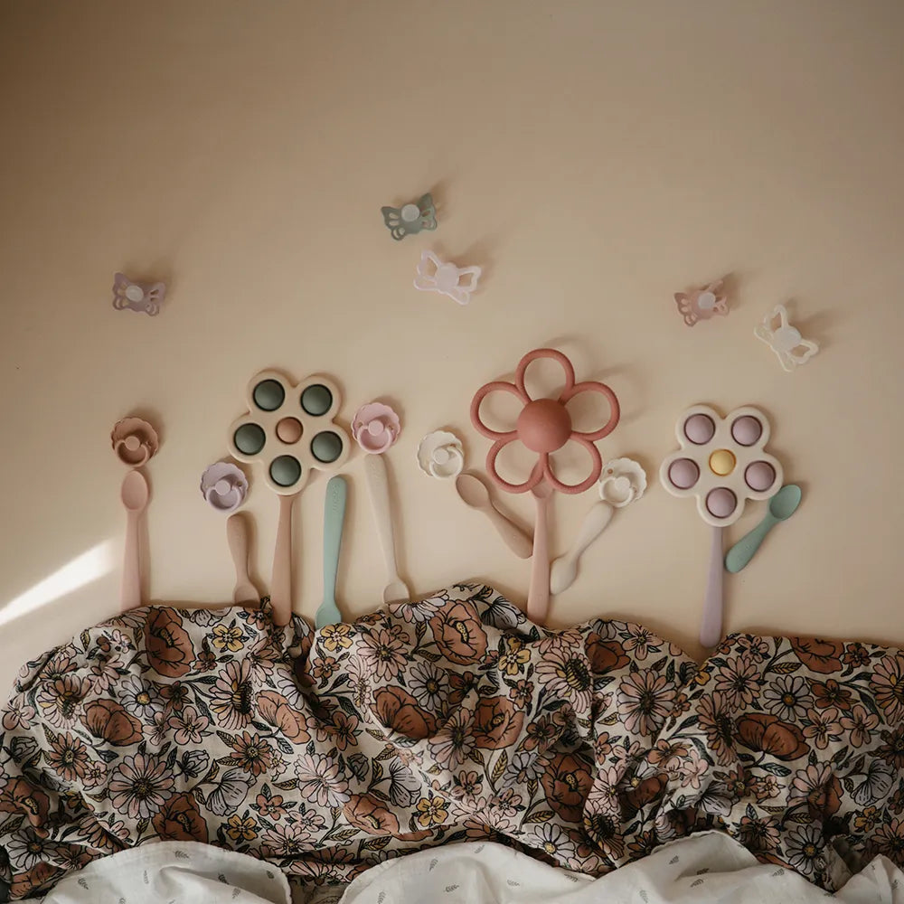 Mushie rattle teether