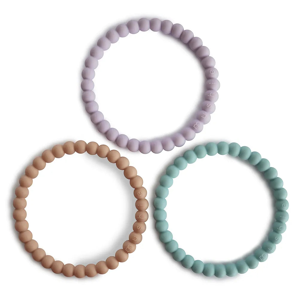 Mushie bite rings - Pearl bracelet - 3-pack
