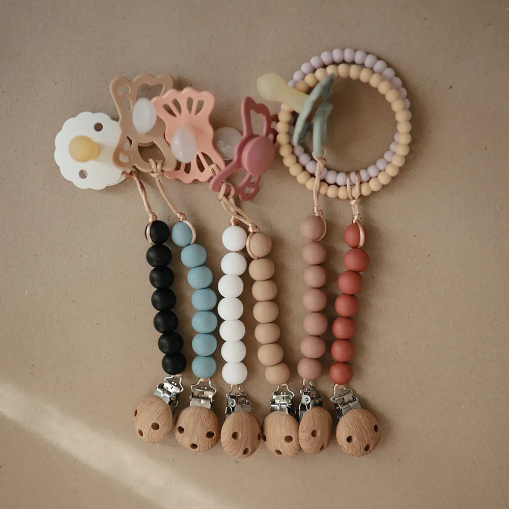 Mushie pacifier chain - Halo