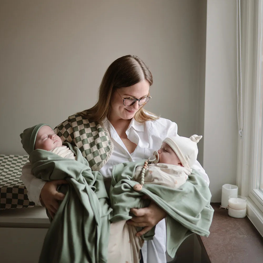 Mushie baby blanket in rib