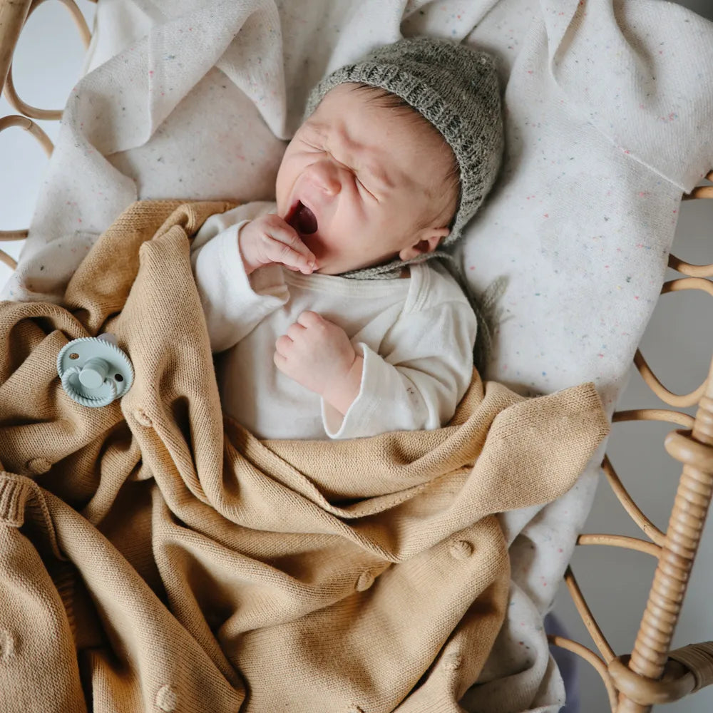 Mushie baby blanket - Textured dots